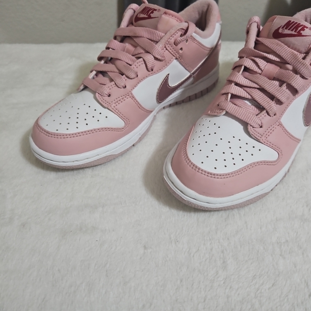 Nike Kids Pink and White Sneakers